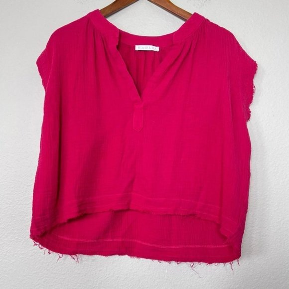 Karlie Tops - Karlie | Short Sleeve Crepe Red Blouse